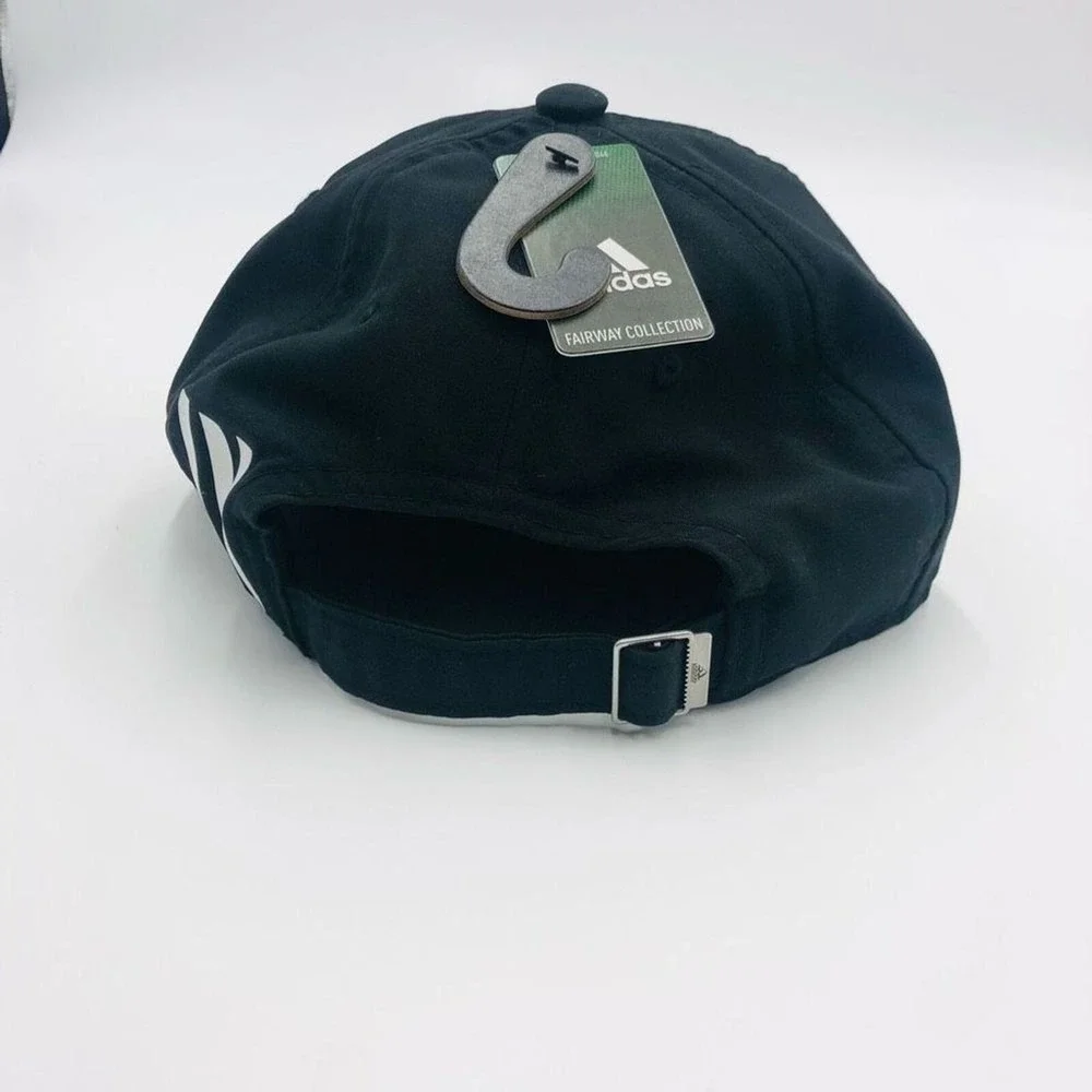 Adidas AEROREADY Adjustable Hat Black Fairway Collection Baseball Cap Logo Patch